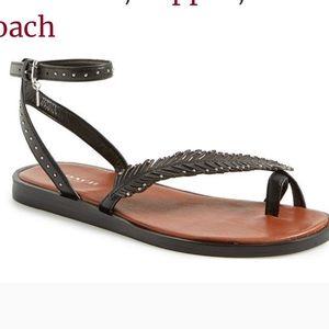 coach feather sandals